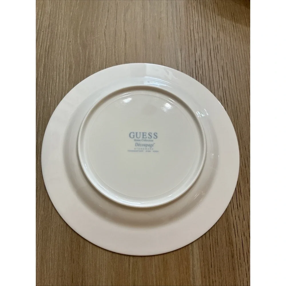 Guess Home Collection Decoupage Salad Plate Lot Of 2 8